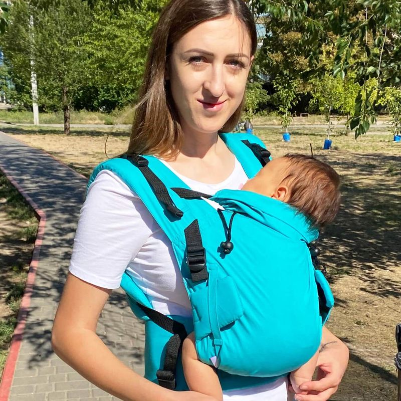 Ерго рюкзак для немовлят Adapt бірюзовий льон (0-18 міс)
